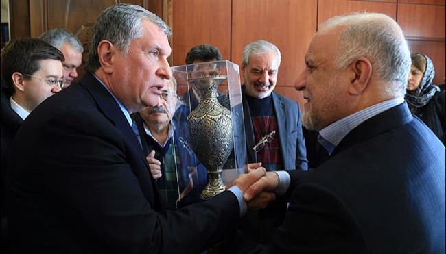Rosneft CEO meets with Iranian Minister of Petroleum