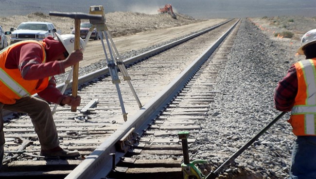 Image of Railway Track Being Laid